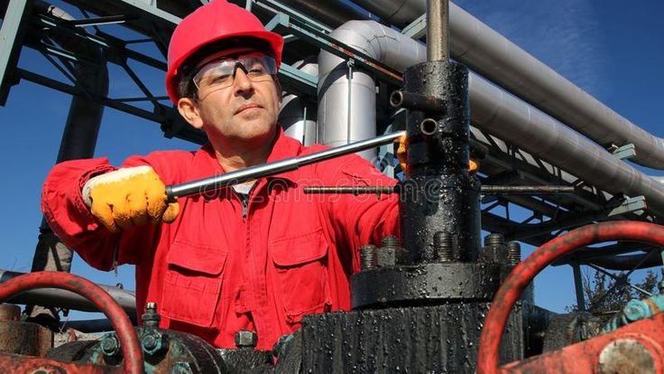 NFE employee standing on LNG plant 